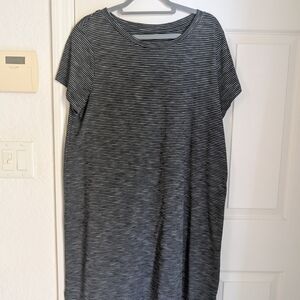 Black and White Striped Dress